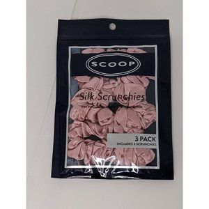 100% Silk Scrunchie pack of 3 Satin Scrunchies Blush Pink Pastel by Scoop